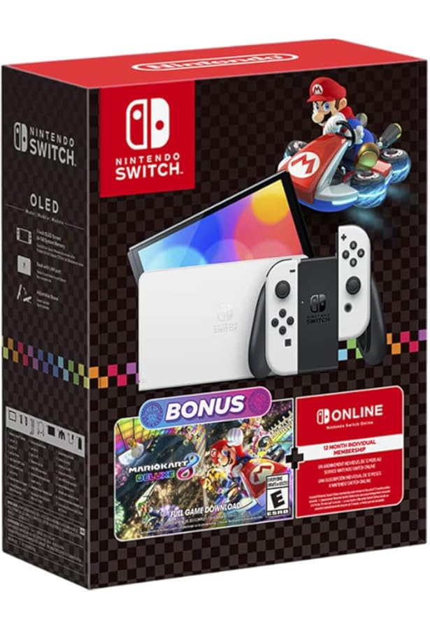 Amazon.com: Nintendo Switch w/ Gray Joy-Con + Mario Kart 8 Deluxe